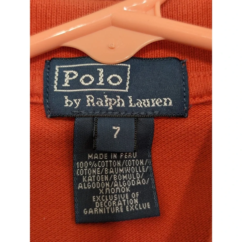Polo Ralph Lauren Little Boys Short Sleeve Cotton Polo Shirt size 7 Blue Pony